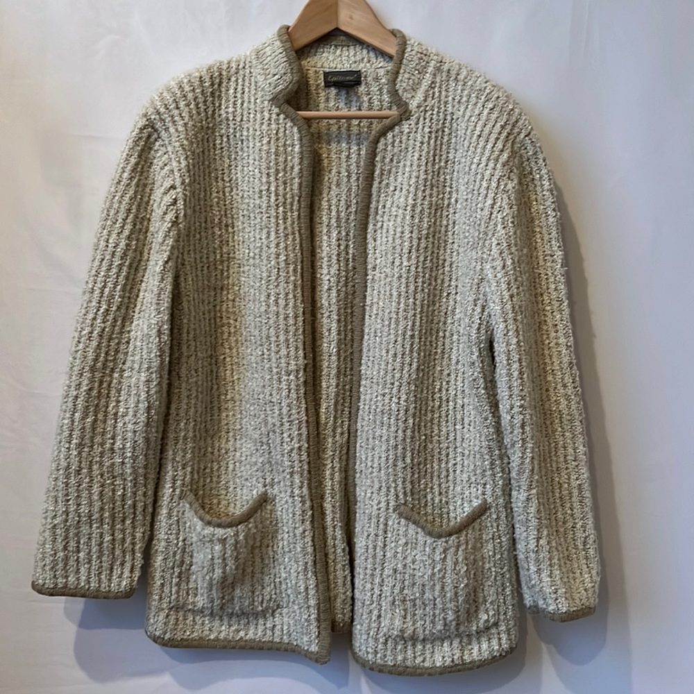 Vintage 80’s‎ Epitome Oversized Open Front Chunky Knit Cardigan Sweater Size M